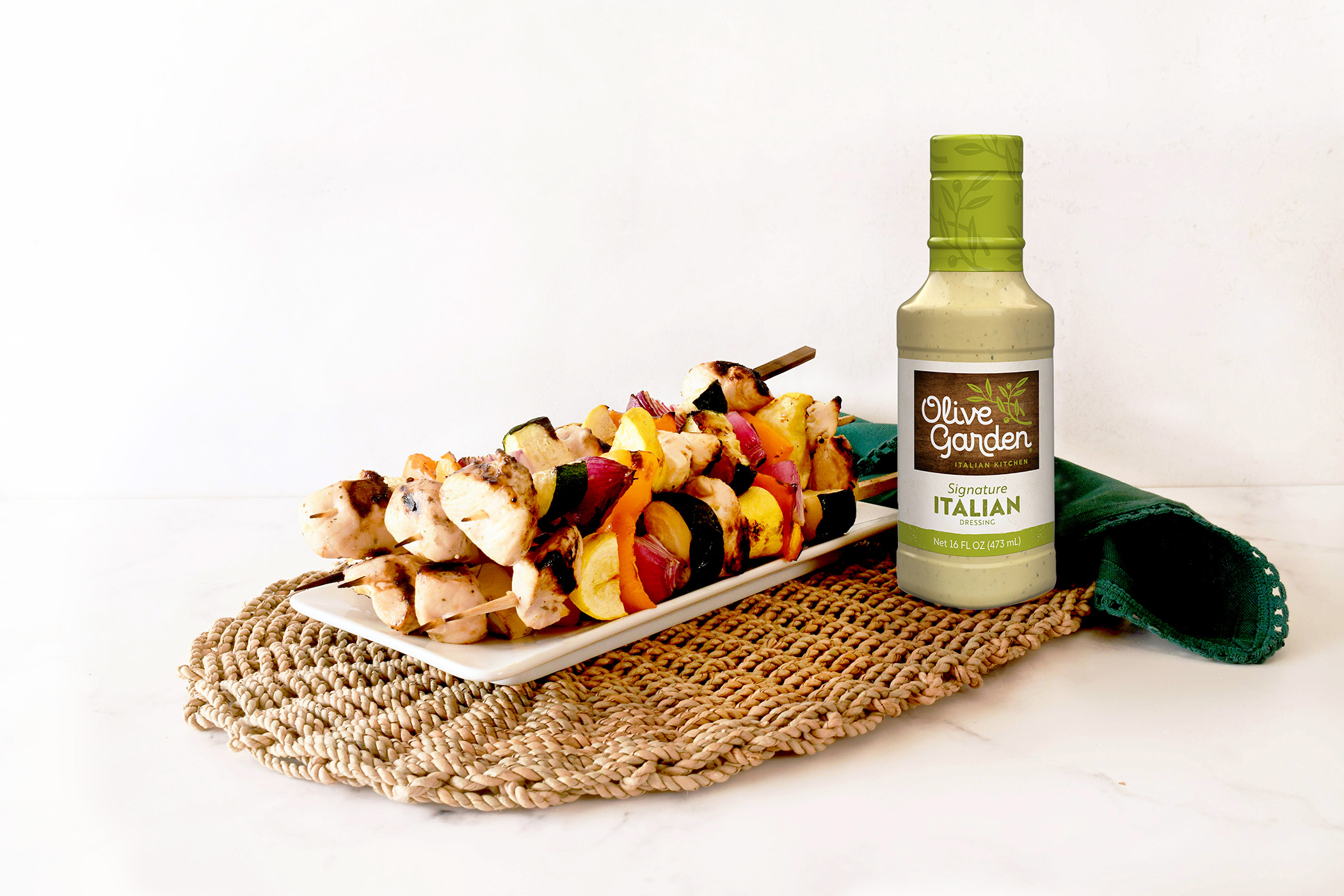 Italian Chicken Skewers With Signature Italian Dressing
