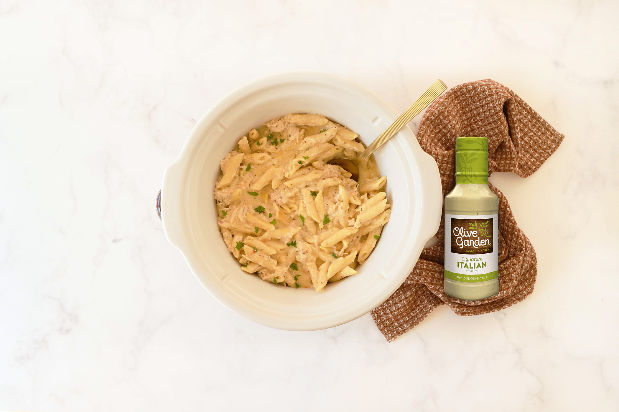 Slow Cooker Olive Garden Italian Pasta With Signature Italian Dressing