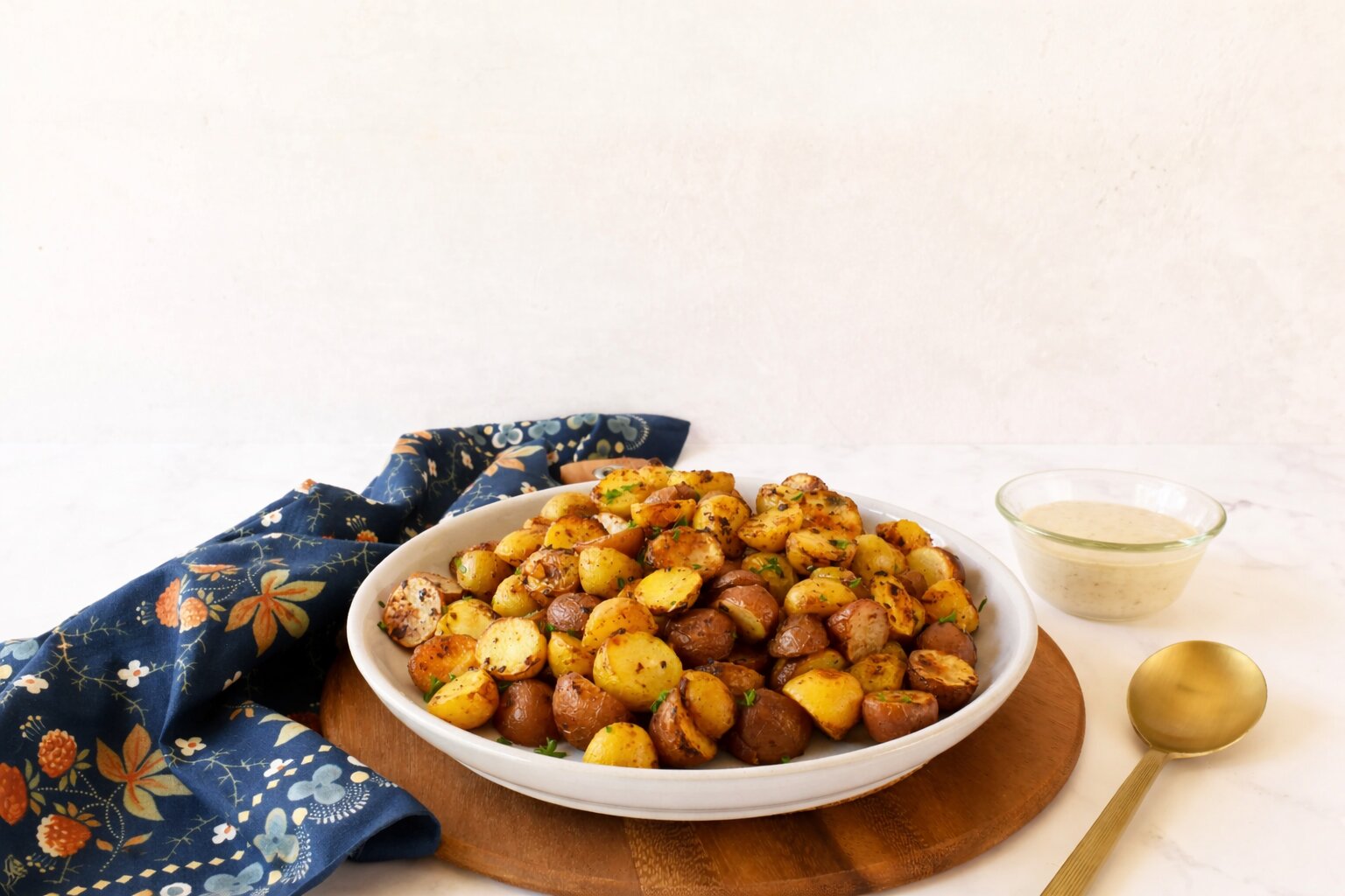 Roasted Garlic Caesar Potatoes